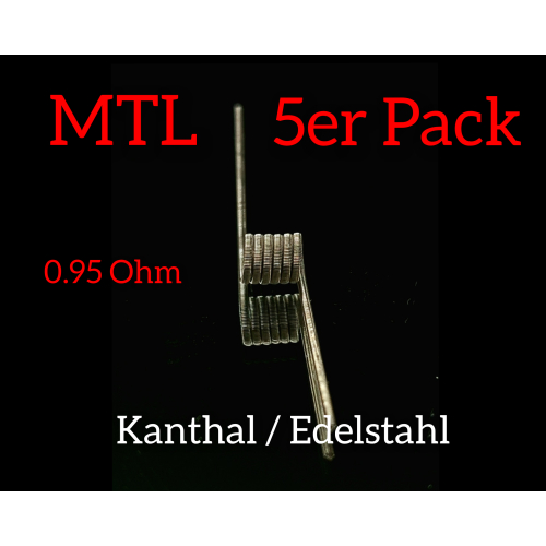 Fine Fused Clapton MTL 0.95 Ohm Kanthal / Edelstahl 5er Pack