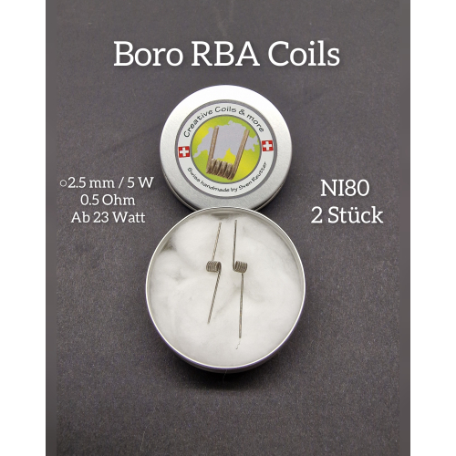 Boro RBA Coils UFFC 0.4/0.5 Ohm NI80